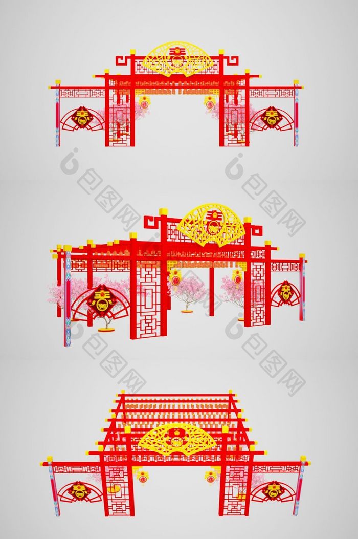 2019春节模型公园广场商场美陈装饰