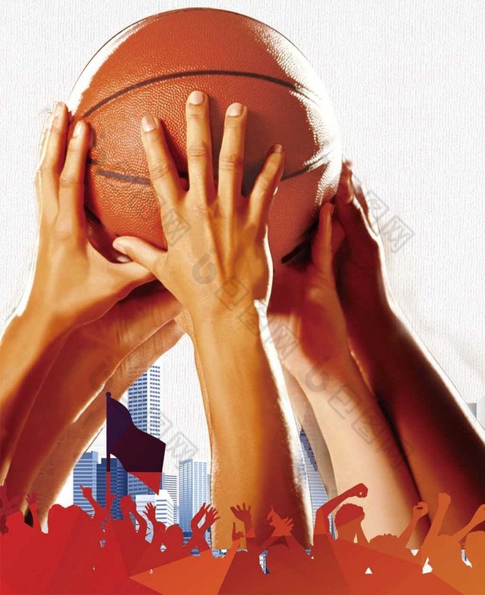 温馨清晰国际篮球日手机海报