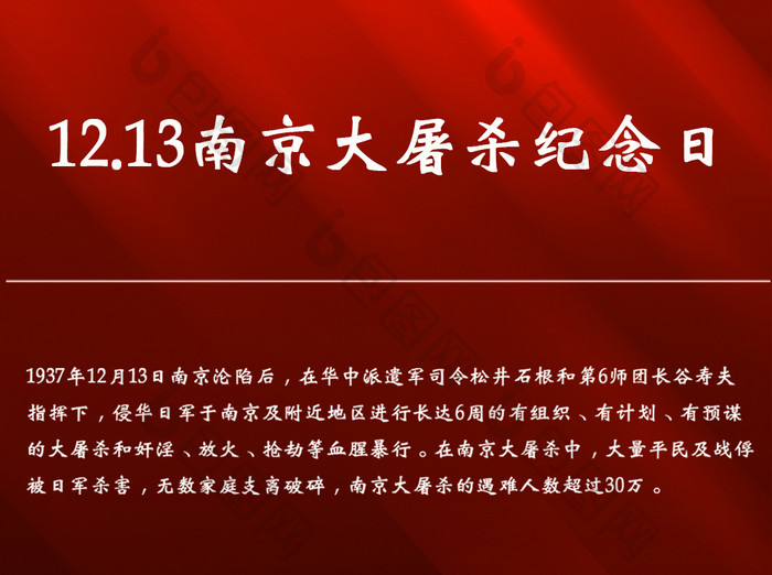 南京大屠杀81周年纪念日
