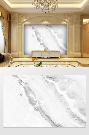 爵士白大理石纹抽象大板背景墙图片