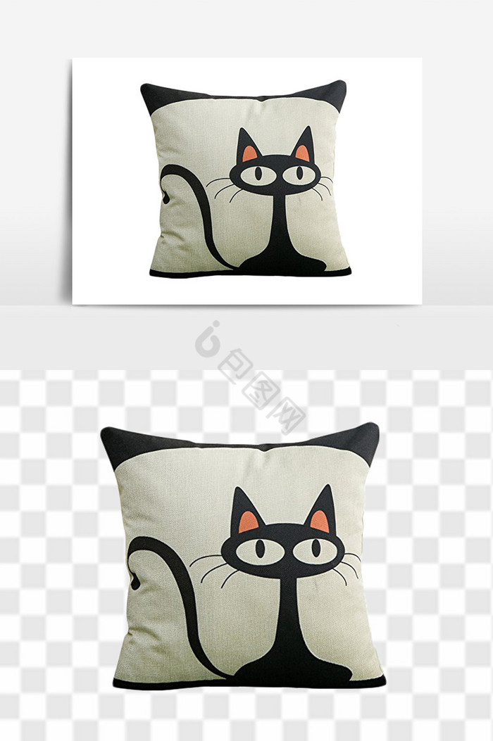 猫咪沙发抱枕图片