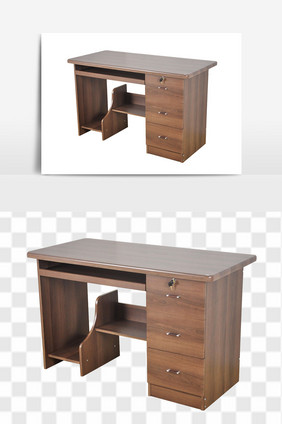 木质深色电脑书桌