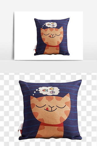 可爱沙发猫猫抱枕图片