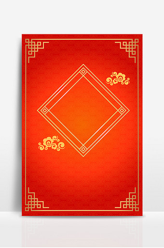 中国风边框的红色背景图片下载