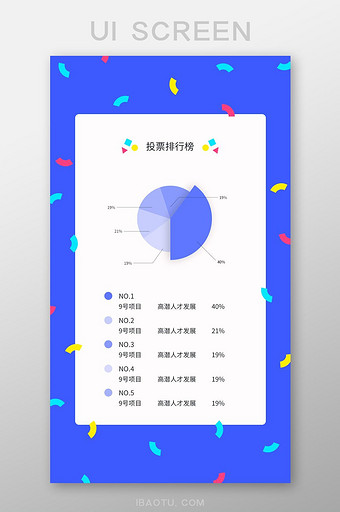 紫色简约商务APP投票UI界面图片