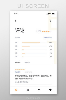 商品评论界面手机appUI移动设计界面