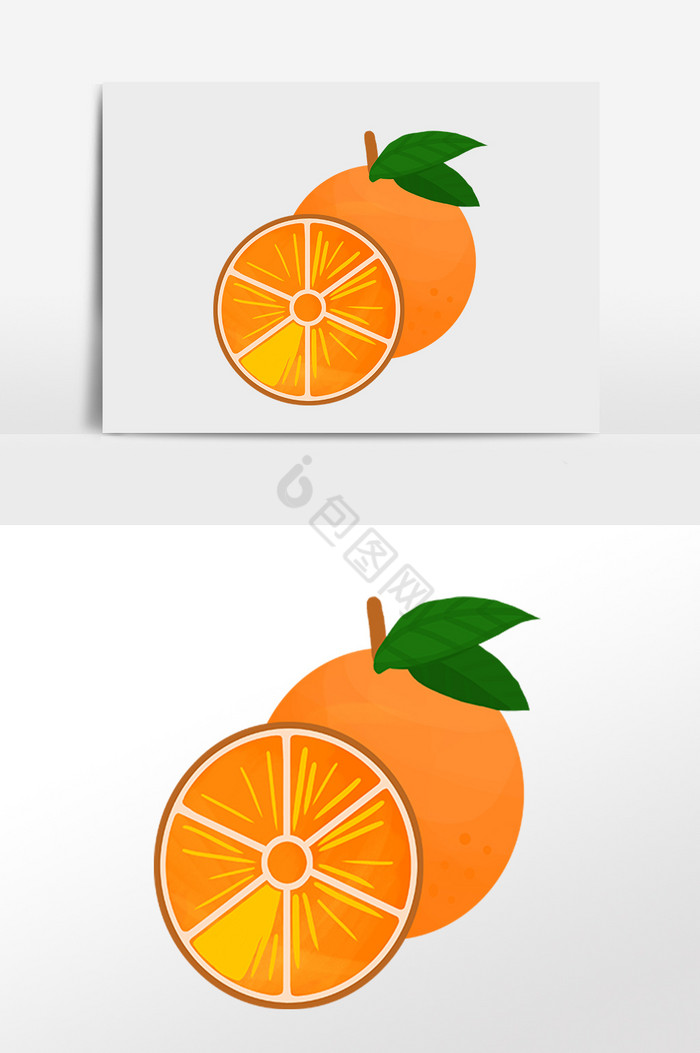 切开的美味橙子图片