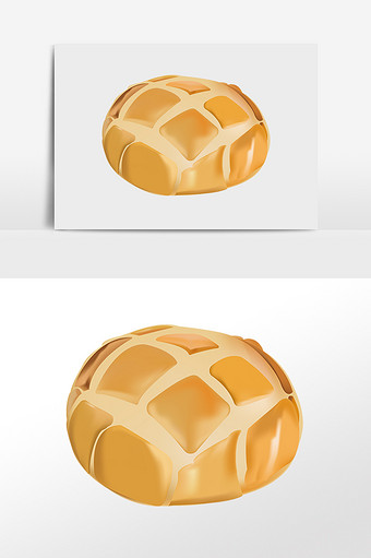 卡通黄色的菠萝包图片下载