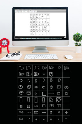 CAD卫生间洁具模型平面方案