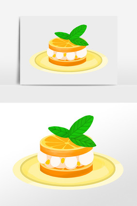 创意橙子造型元素