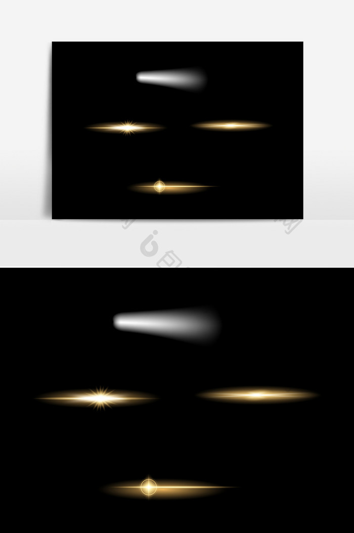宇宙线形光芒光效AI矢量素材
