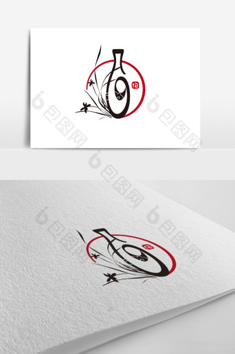 红色中国风陶艺文化logo标志设计图片
