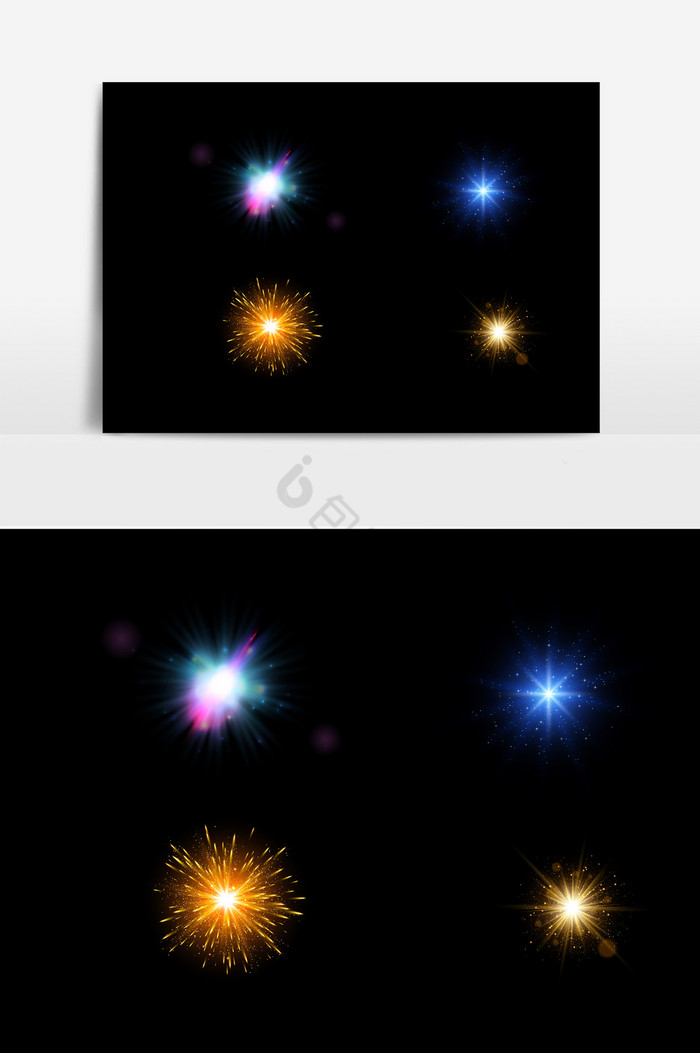 彩色点状空间光效AI图片