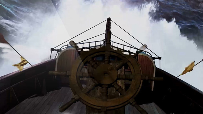 大气行驶轮船方向盘后期特效视频