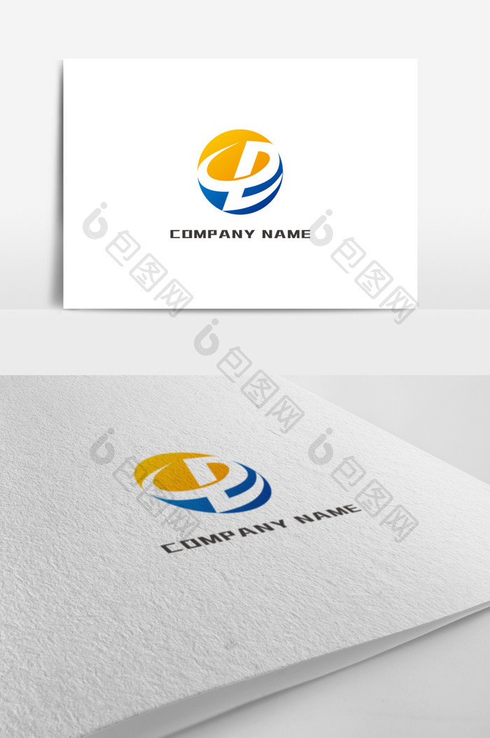 创意简约CB字母企业标志logo设计
