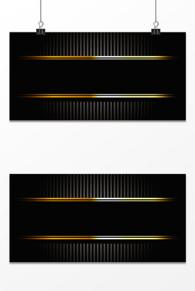 简洁高端黑色纹理大气金色线条镶嵌背景