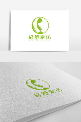 绿色清新家纺logo标志设计