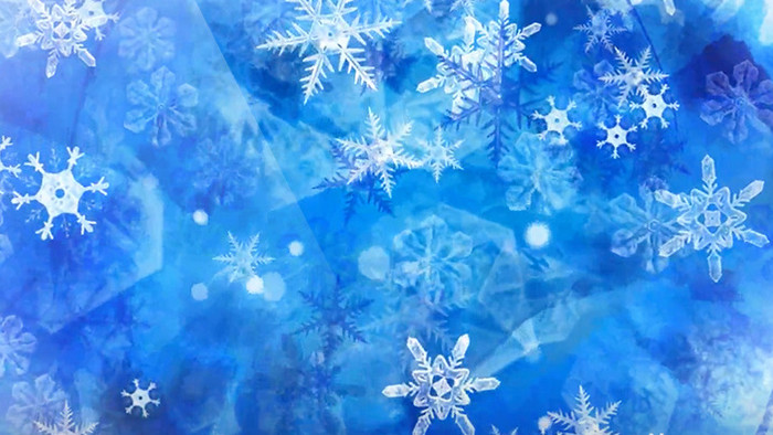 蓝色时尚科技雪花冬天背景展示素材视频