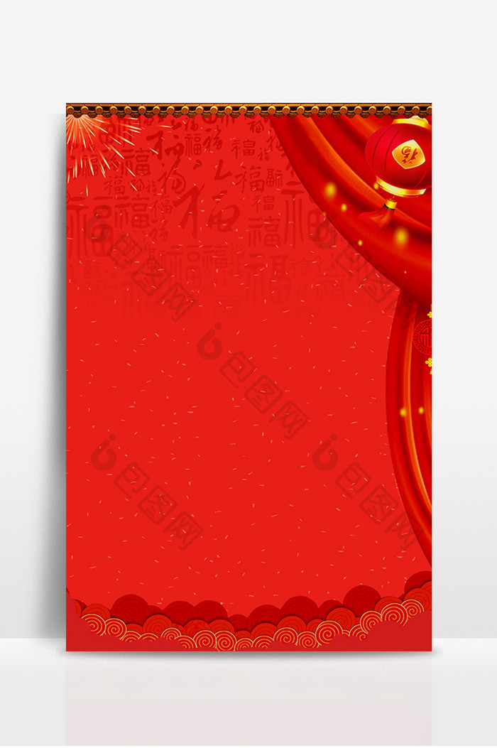 复古中国风红色背景设计