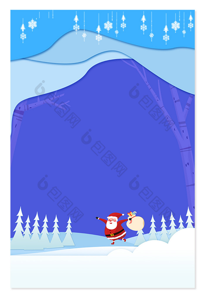 圣诞老人冬季背景设计