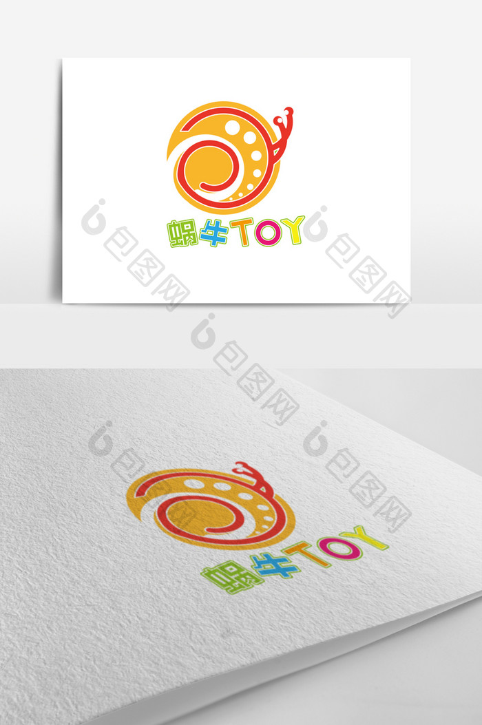 彩色可爱儿童玩具游乐场logo标志设计