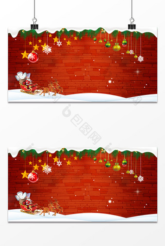 圣诞节圣诞老人麋鹿背景图片