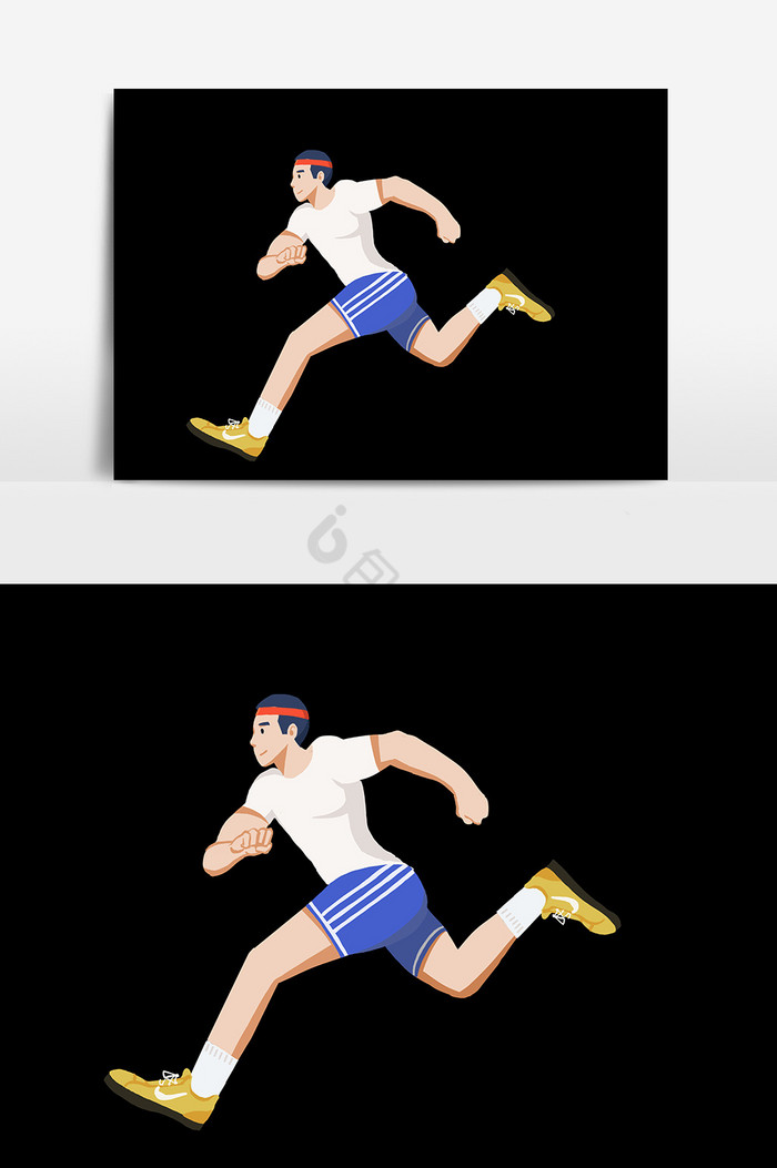 男孩奔跑运动图片