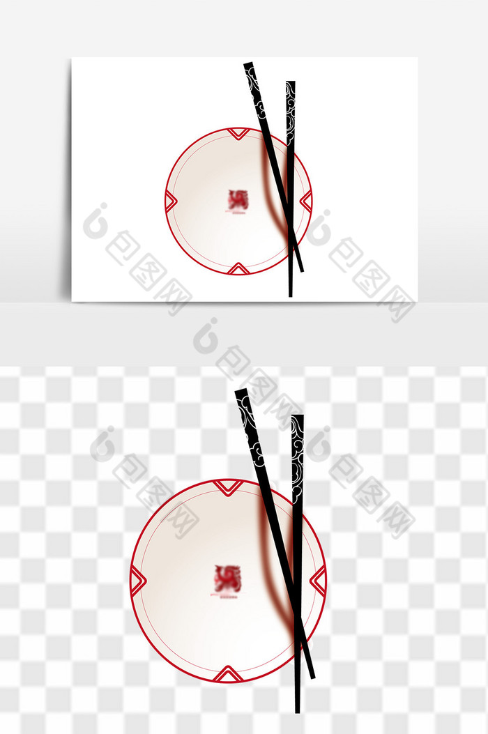 陶瓷盘子筷子组合图片图片