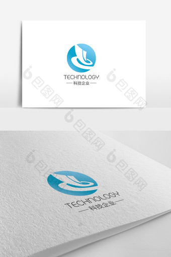 大气简约时尚商务科技logo设计模板图片
