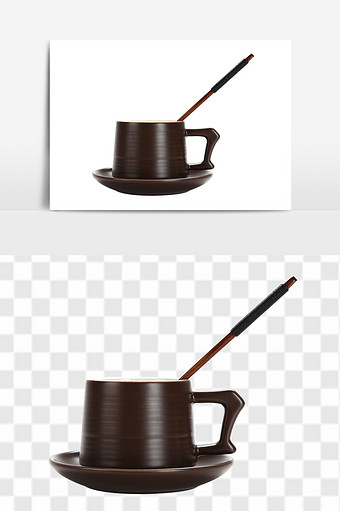 黑色咖啡杯创意水杯图片