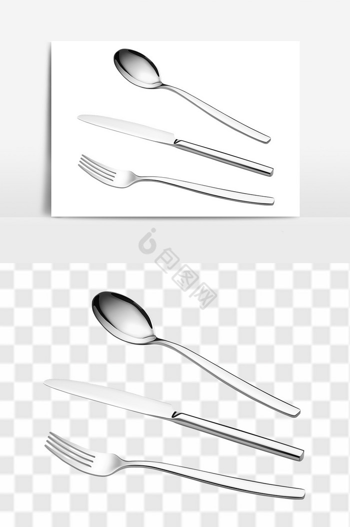 叉子筷子勺子餐具图片