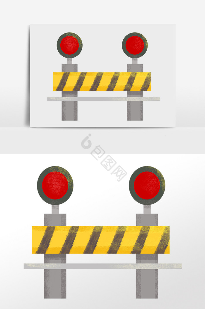 交通警示路障图片