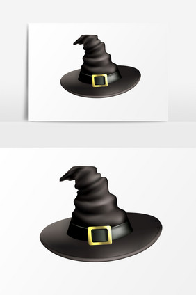 黑色巫师魔术帽PSD元素