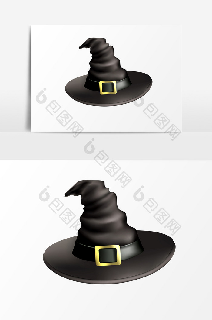 黑色巫师魔术帽PSD元素