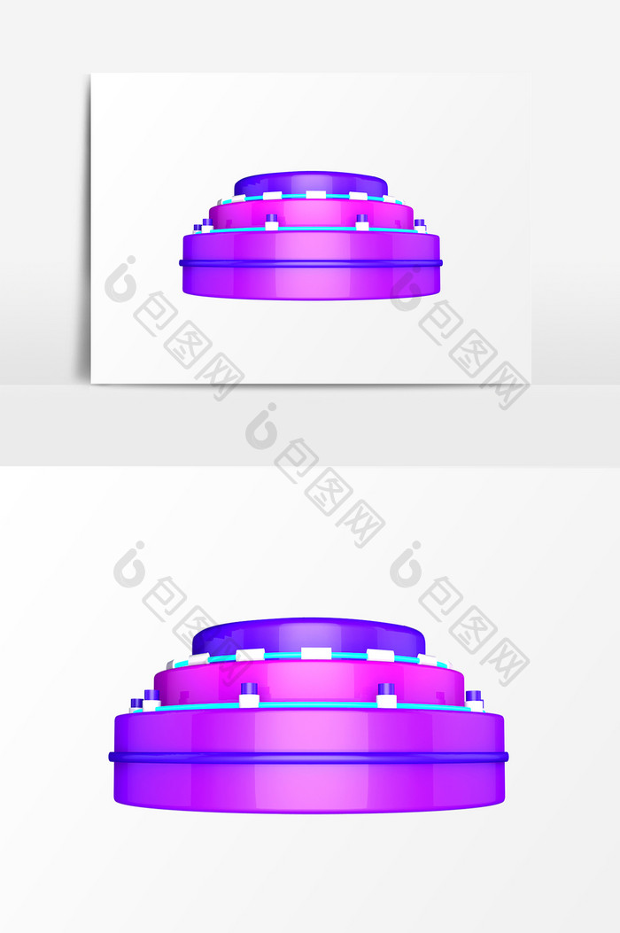 喜庆紫色底座PSD素材