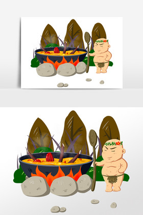 原始人部落图片