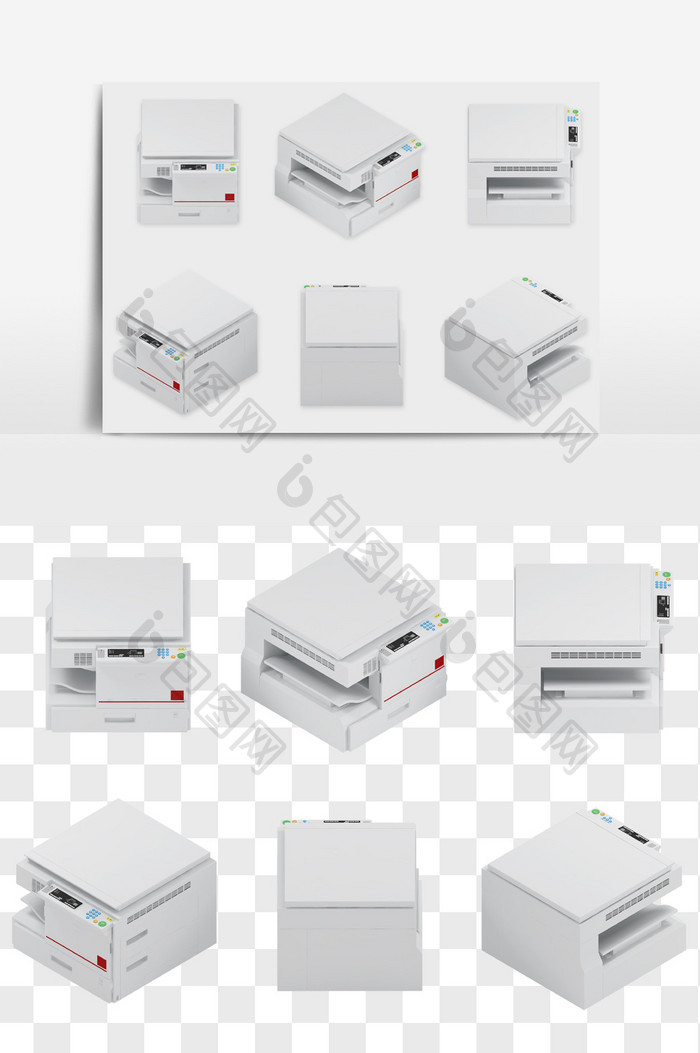 打印机办公电器元素PNG文件