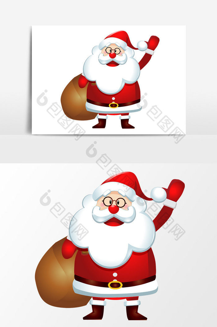 卡通圣诞老人元素设计