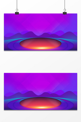 太空科技渐变舞台光效PSD广告背景图