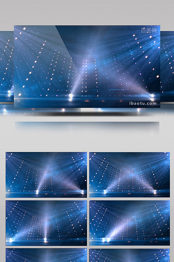 蓝色弧形旋转舞台背景LED背景视频图片