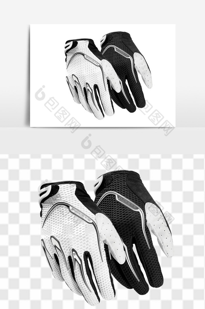 黑白冬季保暖手套图片图片