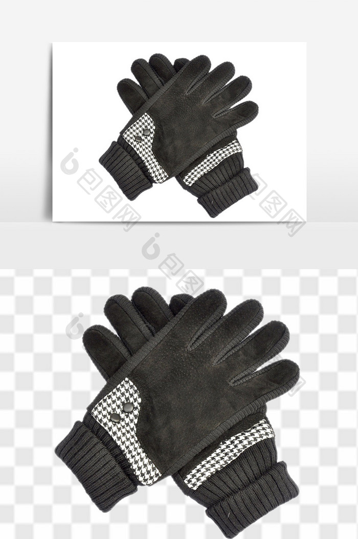 黑色手套保暖防寒