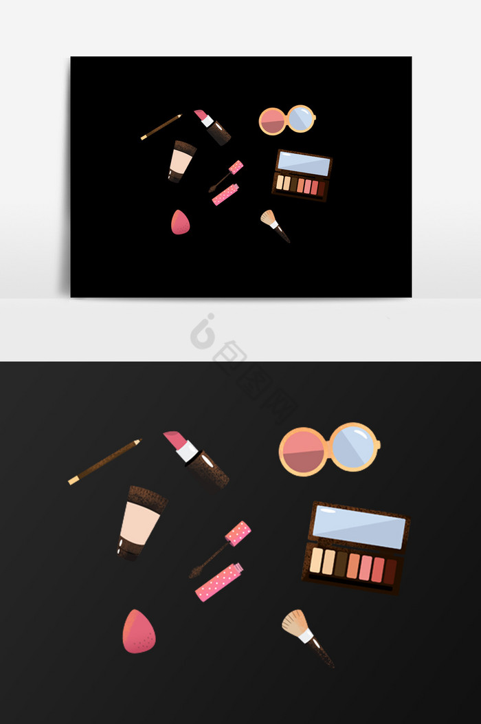 女性化妆品插画
