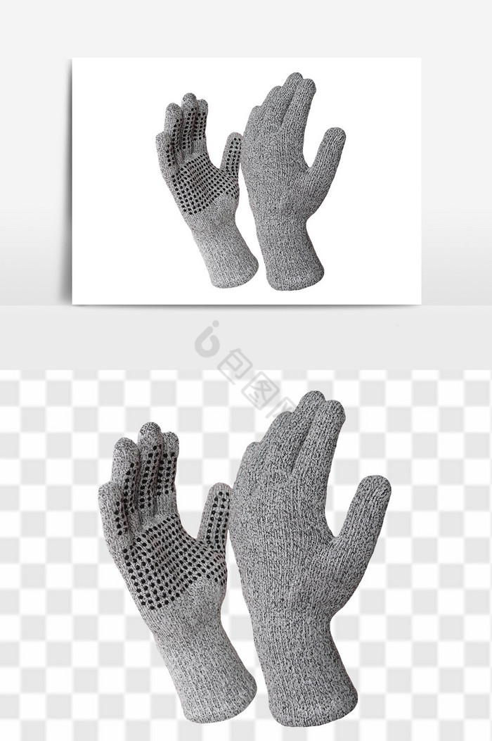 线织冬季防寒手套图片