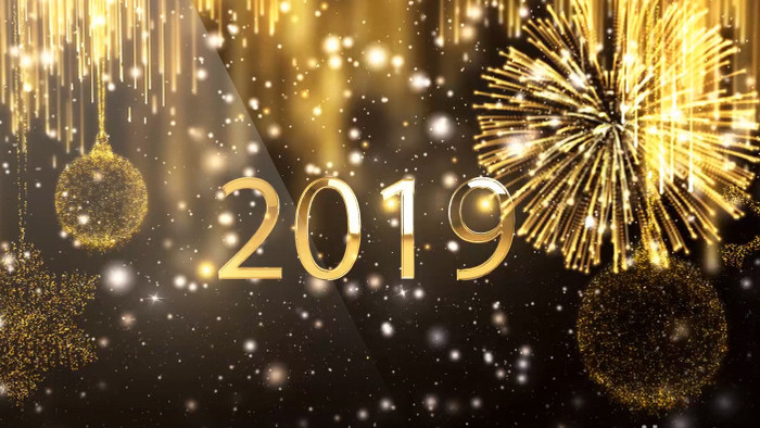 震撼绚丽的2019新年跨年倒计时视频素材