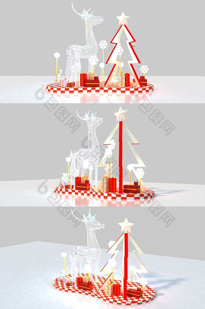 2019圣诞商场装饰模型