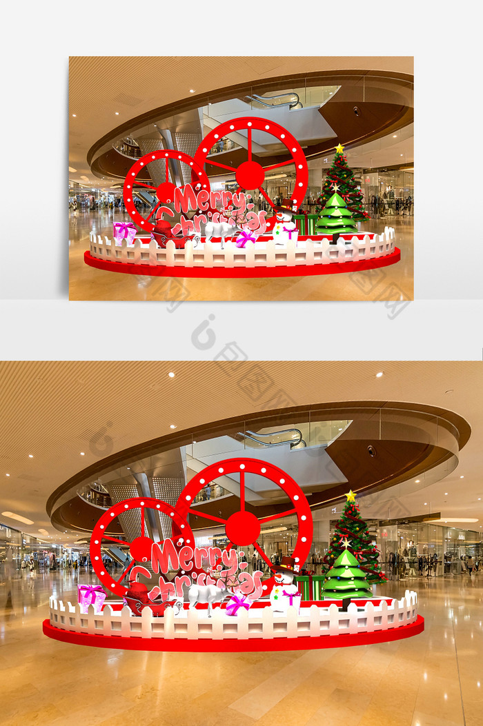 2019商场圣诞美陈装饰图片图片