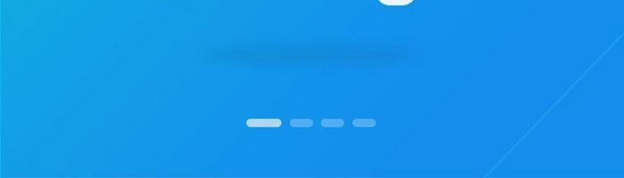 精美蓝色渐变功能展示app引导页界面