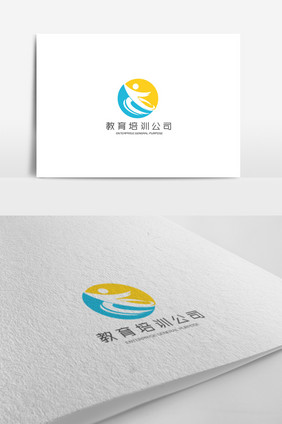 大气简约时尚教育培训logo设计模板