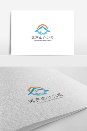 大气时尚简约房产中介logo设计模板